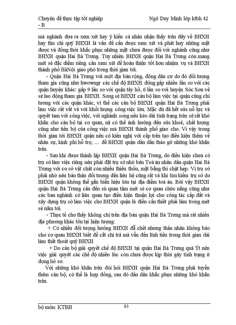 image for page Tình hình thu chi quỹ BHXH tại BHXH quận Hai Bà Trưng