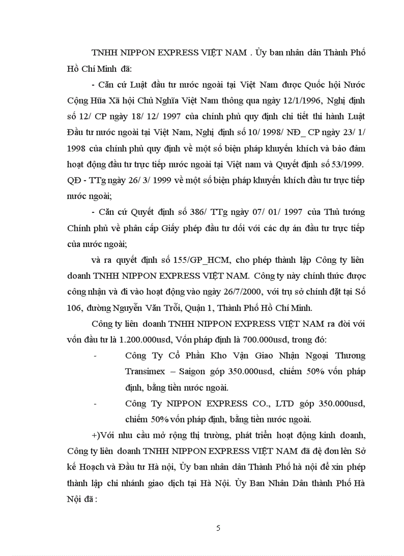 image for page Công ty Liên doanh TNHH nippon express việt nam chi nhánh hà nội