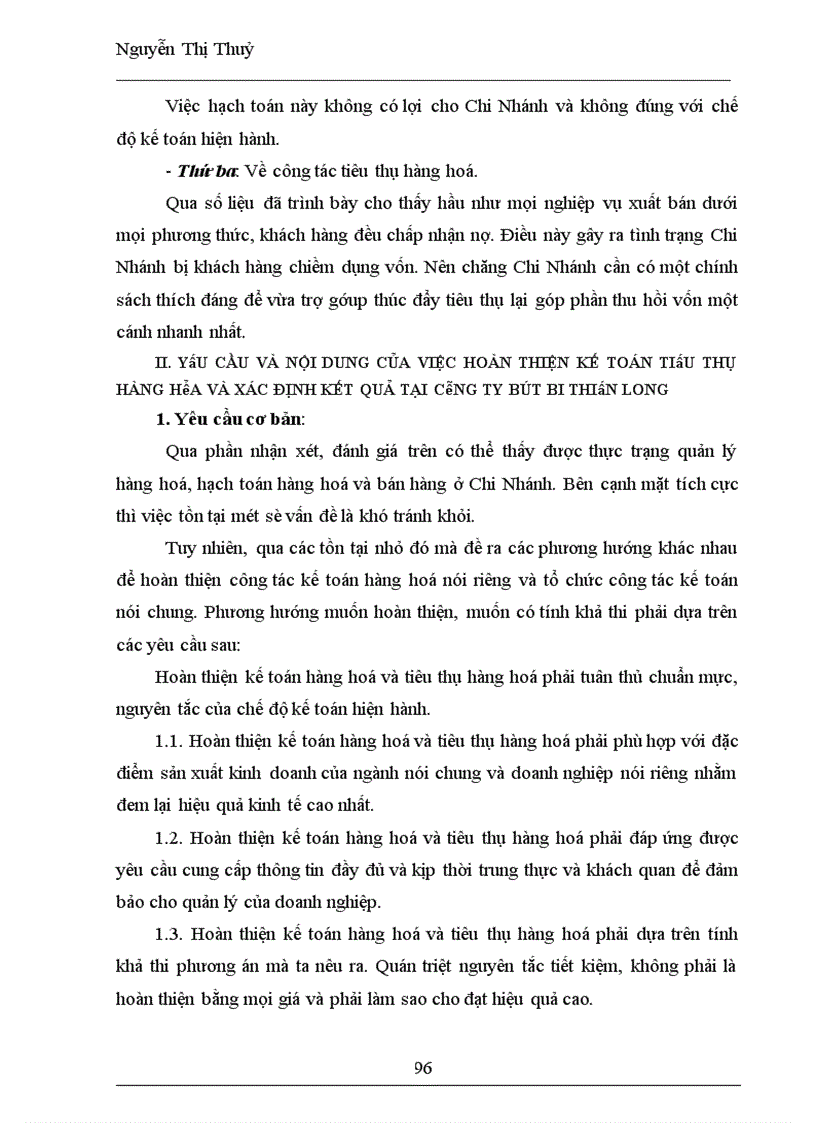 image for page Kế toán tiêu thụ hàng hoá & xác định kết quả tại Chi Nhánh Công ty TNHH Sản xuất và thương mại Thiên Long