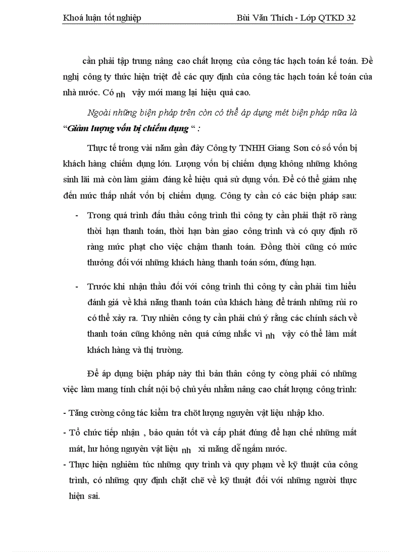 image for page Một số giải pháp nâng cao hiệu quả sử dụng vốn tại Công ty TNHH Giang Sơn