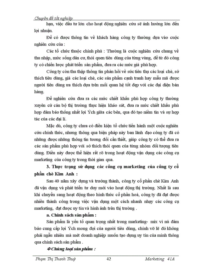 image for page Marketing hỗn hợp mở rộng thị trường chè của Công ty cổ phần chè Kim Anh