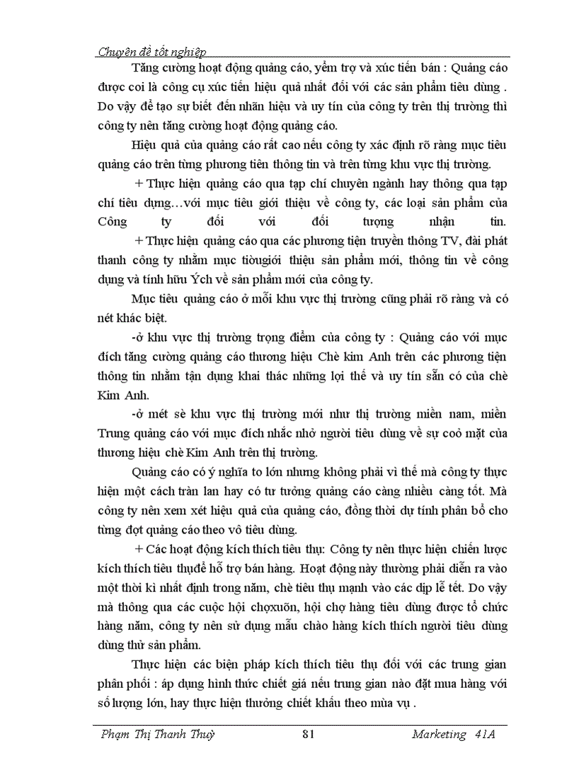 image for page Marketing hỗn hợp mở rộng thị trường chè của Công ty cổ phần chè Kim Anh