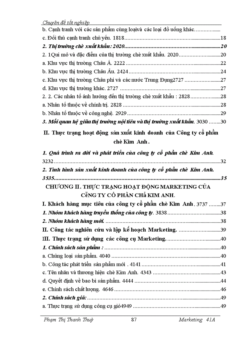 image for page Marketing hỗn hợp mở rộng thị trường chè của Công ty cổ phần chè Kim Anh