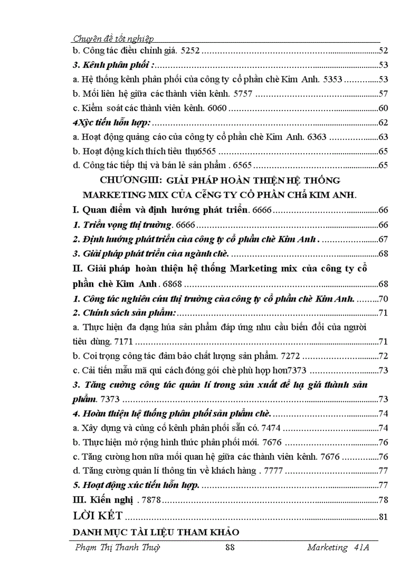 image for page Marketing hỗn hợp mở rộng thị trường chè của Công ty cổ phần chè Kim Anh