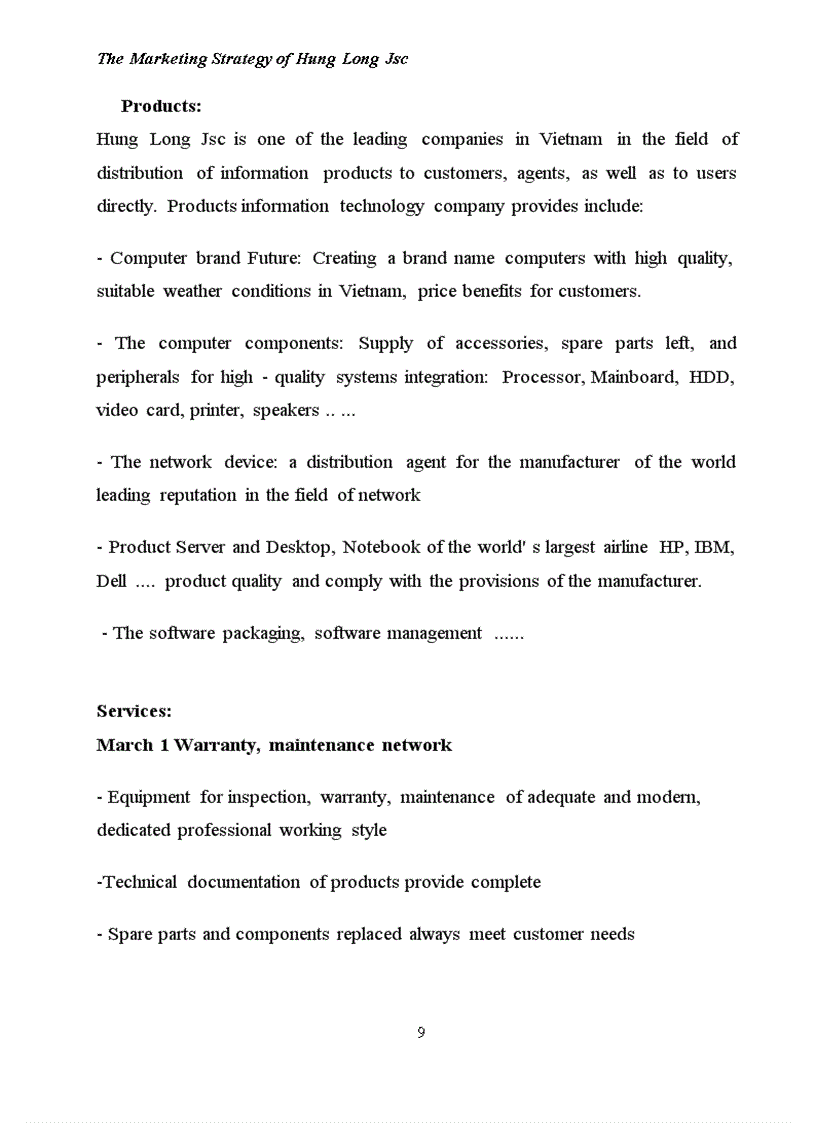 image for page The Marketing Strategy of Hung Long Jsc