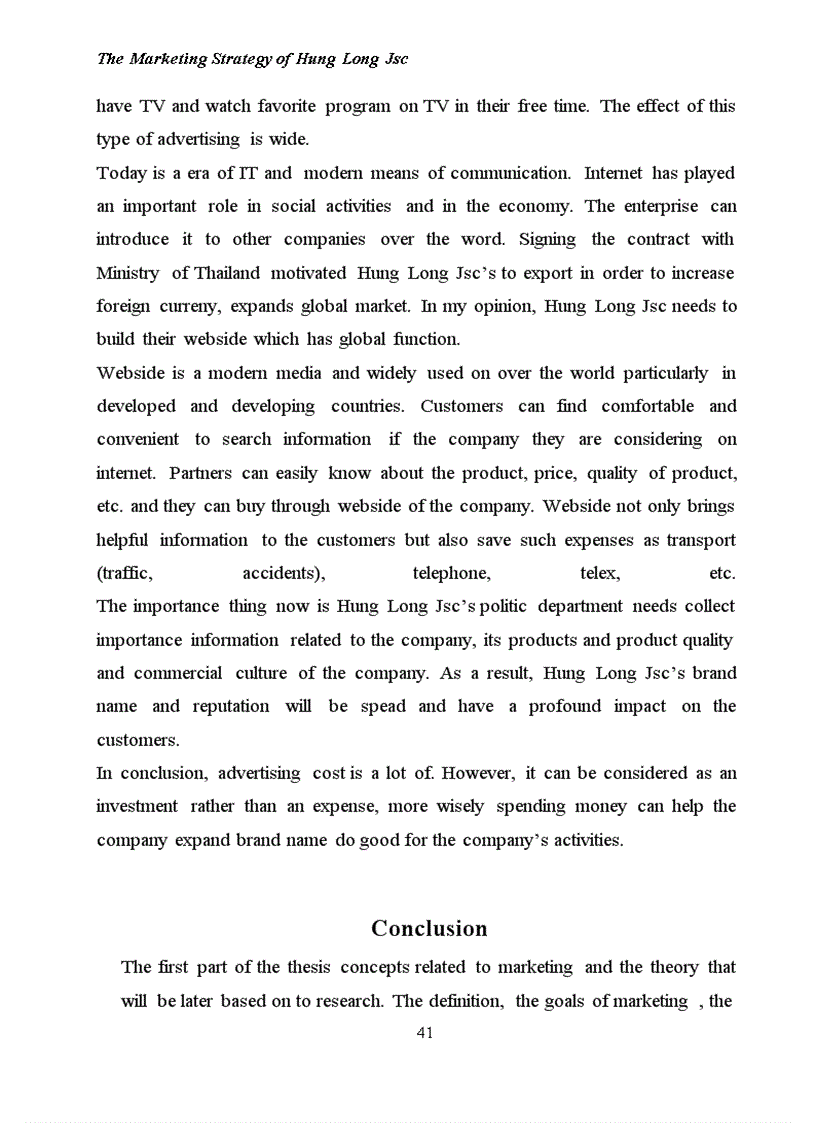 image for page The Marketing Strategy of Hung Long Jsc