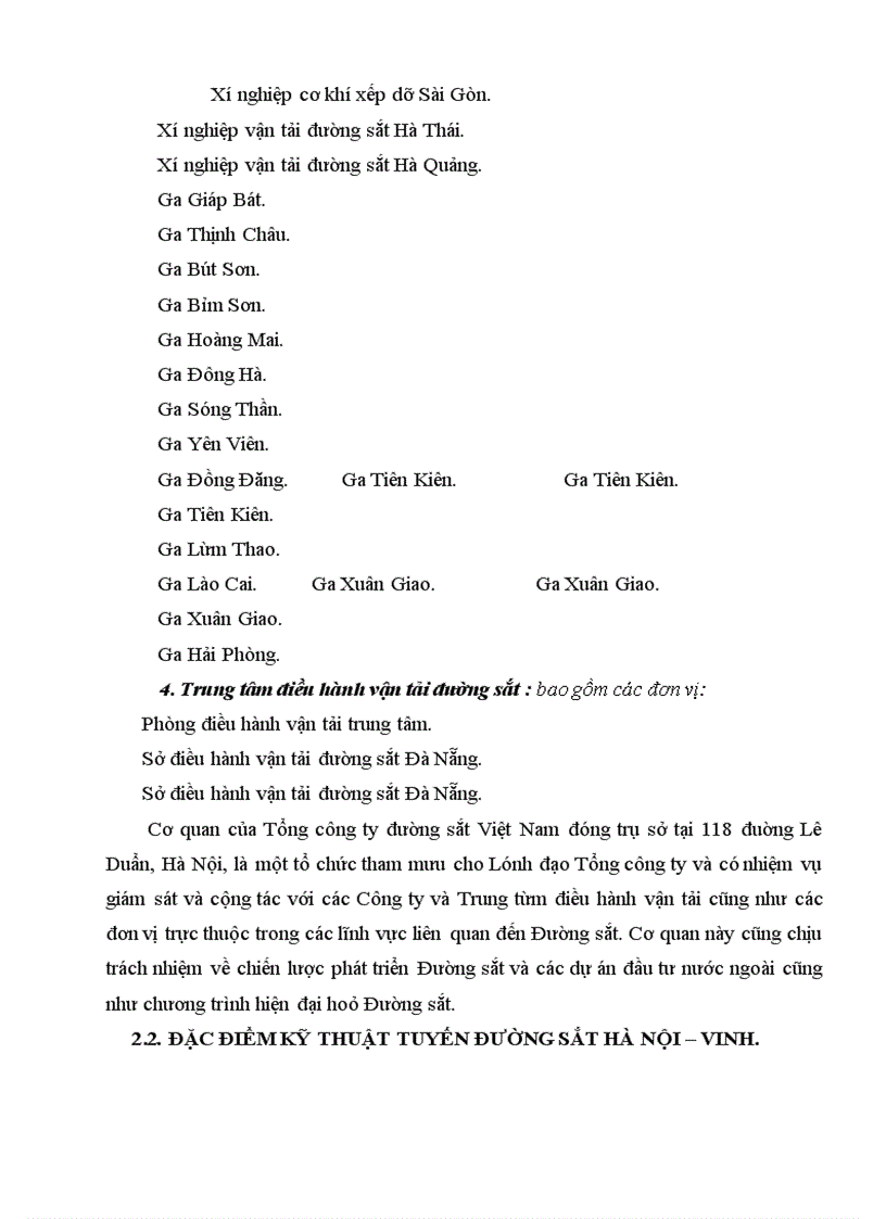 image for page Thực trạng vận chuyển hàng hoá trên tuyến đường sắt hà nội – vinh