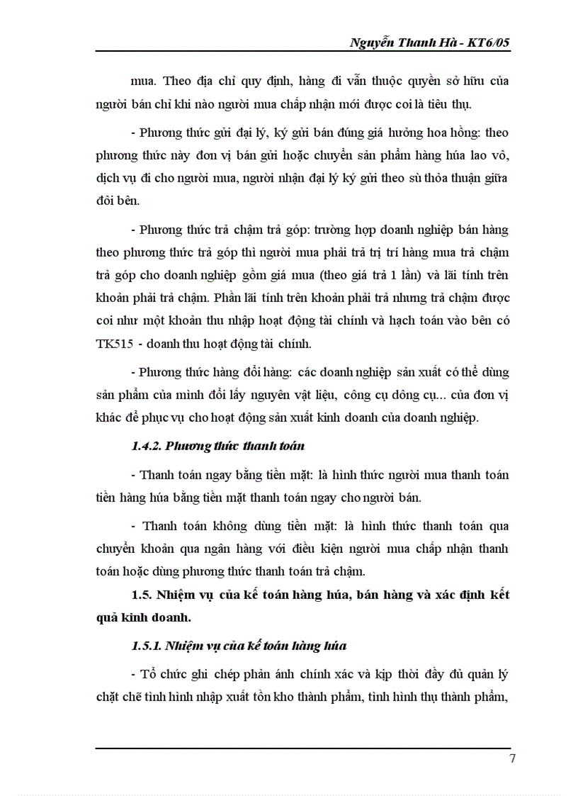image for page Kế toán hàng hóa và xác định kết quả kinh doanh tại doanh nghiệp Thùy Trang