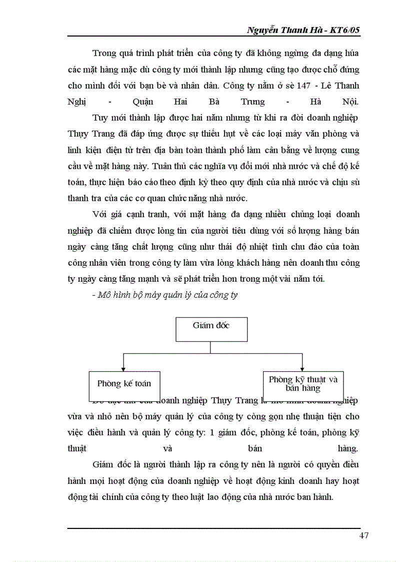 image for page Kế toán hàng hóa và xác định kết quả kinh doanh tại doanh nghiệp Thùy Trang