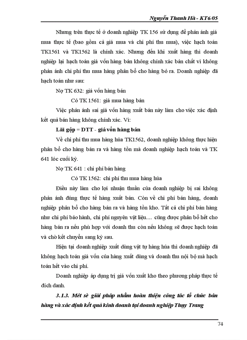 image for page Kế toán hàng hóa và xác định kết quả kinh doanh tại doanh nghiệp Thùy Trang