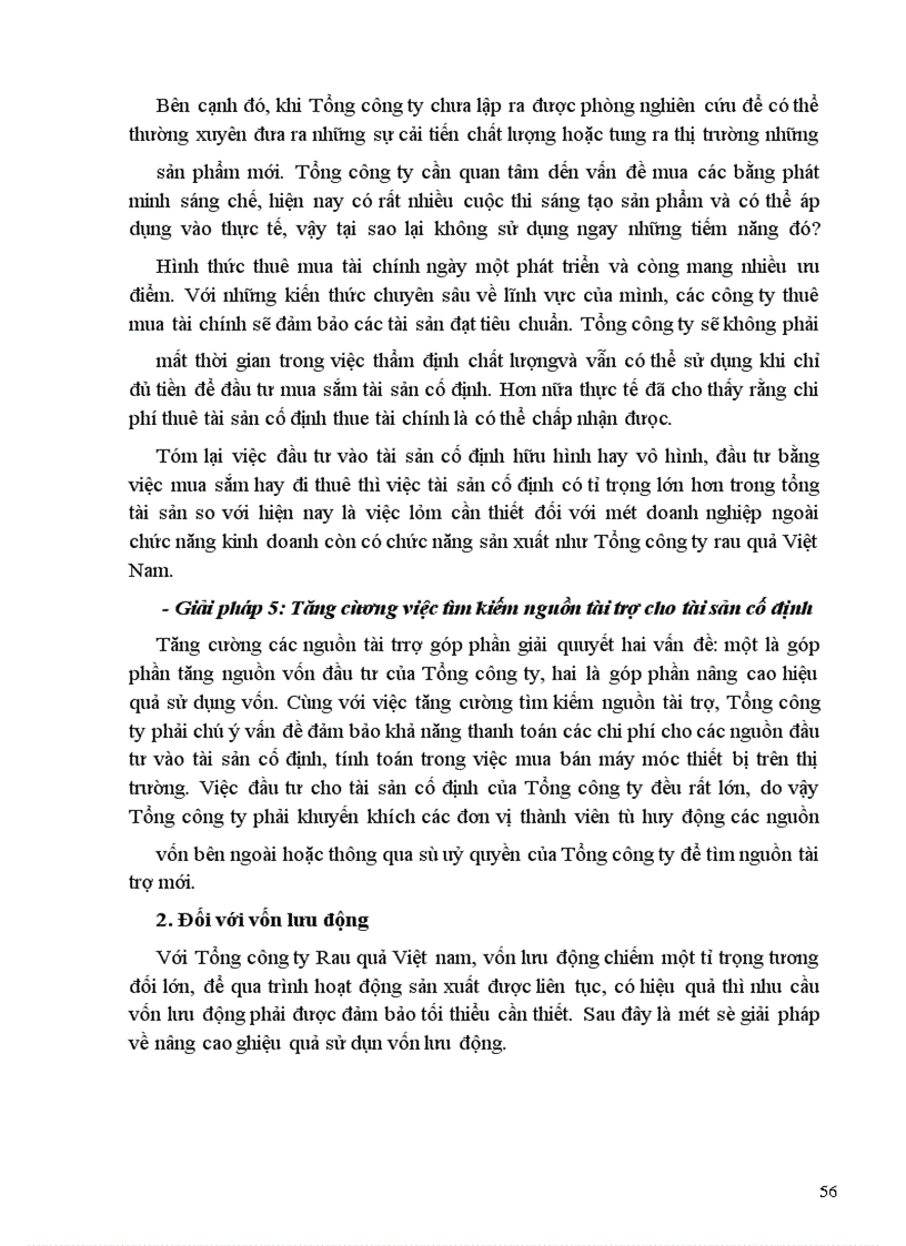 image for page Một số giải pháp nhằm nâng cao hiệu quả sử dụng vốn ở Tổng Công Ty Rau Quả Việt Nam