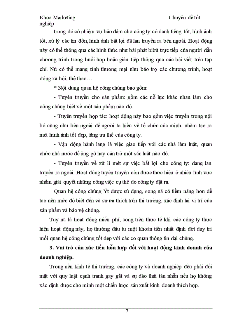 image for page Chính sách xúc tiến hỗn hợp cho sản phẩm nước khoáng Vital của công ty SXKDXNK Bình Minh tại các tỉnh phía bắc