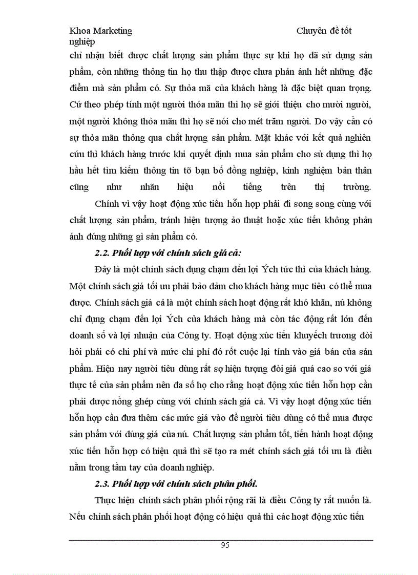 image for page Chính sách xúc tiến hỗn hợp cho sản phẩm nước khoáng Vital của công ty SXKDXNK Bình Minh tại các tỉnh phía bắc