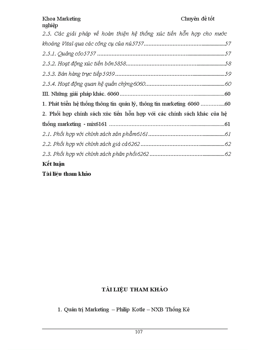 image for page Chính sách xúc tiến hỗn hợp cho sản phẩm nước khoáng Vital của công ty SXKDXNK Bình Minh tại các tỉnh phía bắc