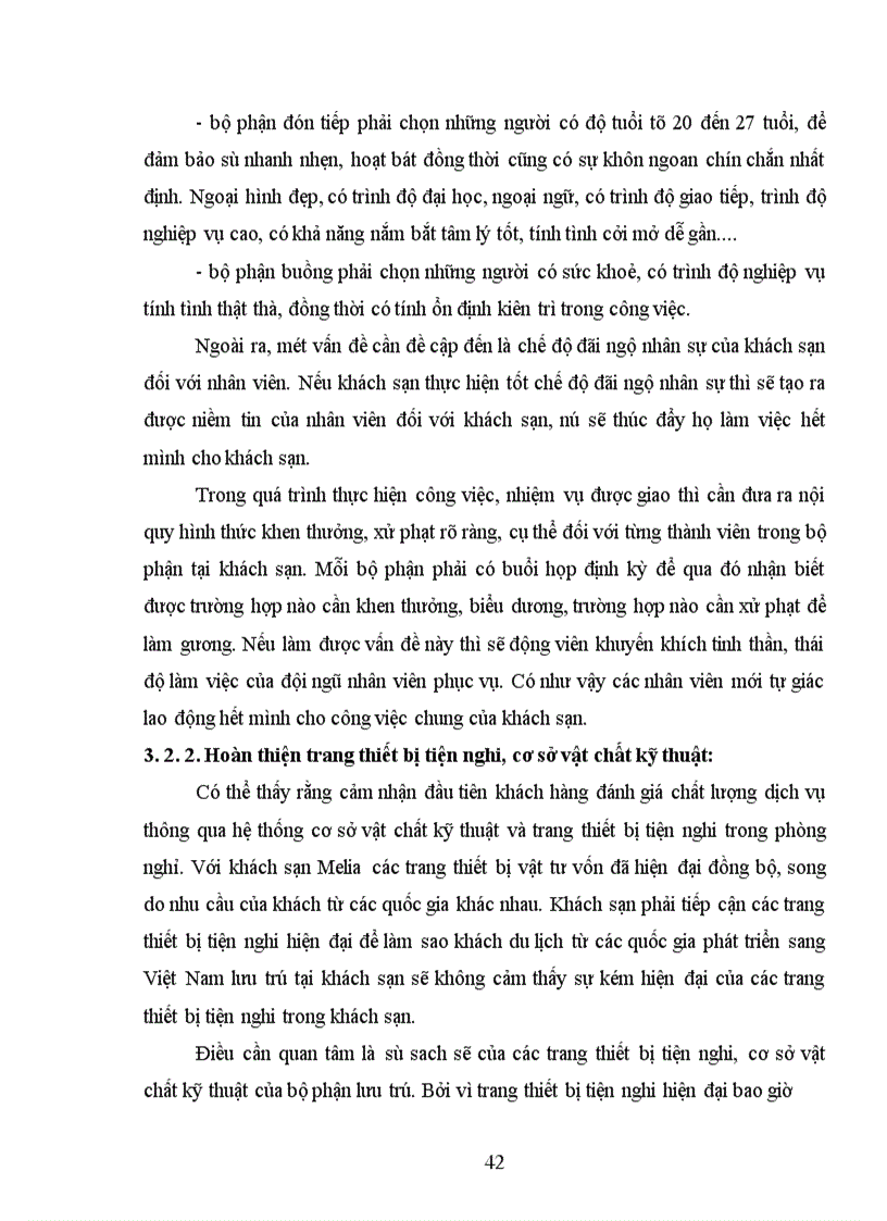 image for page Một số ý kiến đề xuất nhằm hoàn thiện chất lượng phục vụ lưu trú trong kinh doanh khách sạn tại khách sạn Melia - Hà Nội