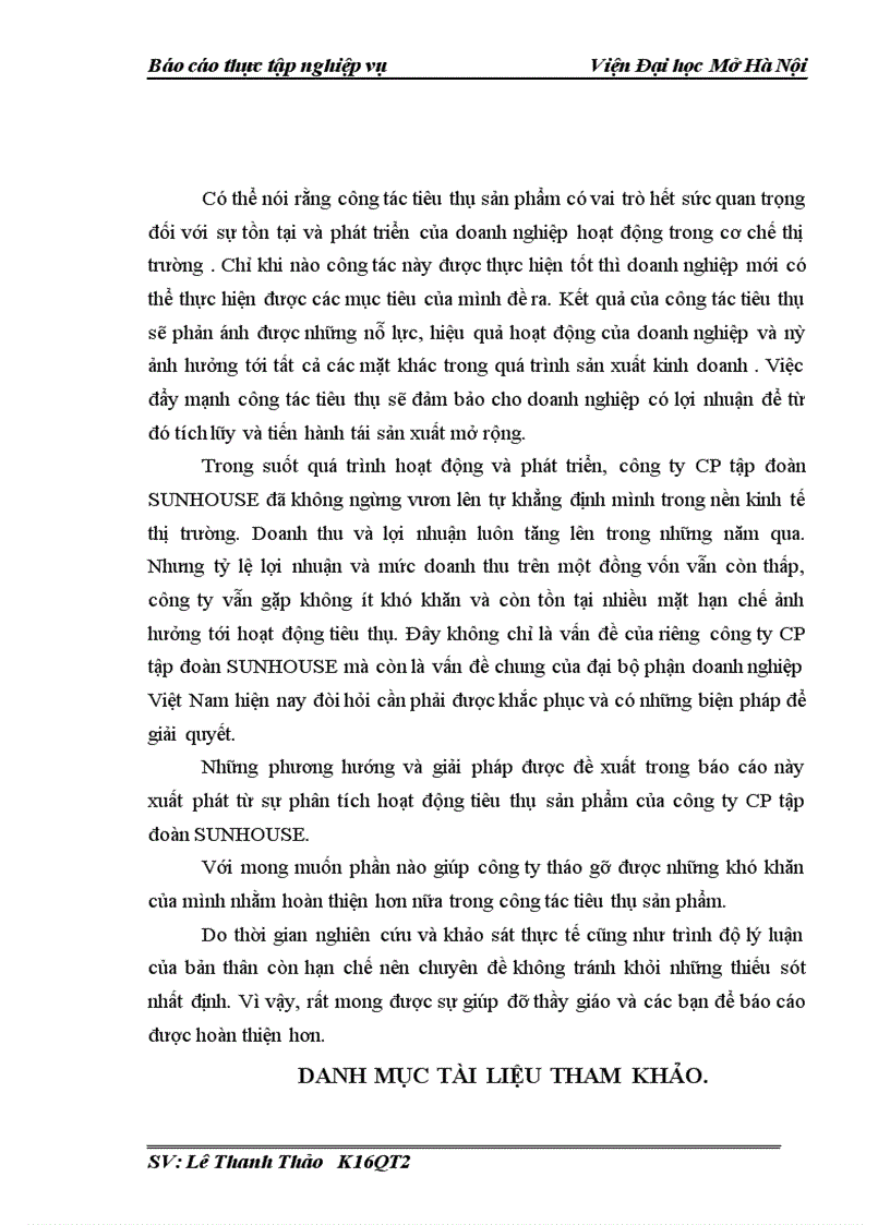 image for page Đẩy mạnh hoạt động tiêu thụ sản phẩm của công ty Cổ Phần tập đoàn SUNHOUSE