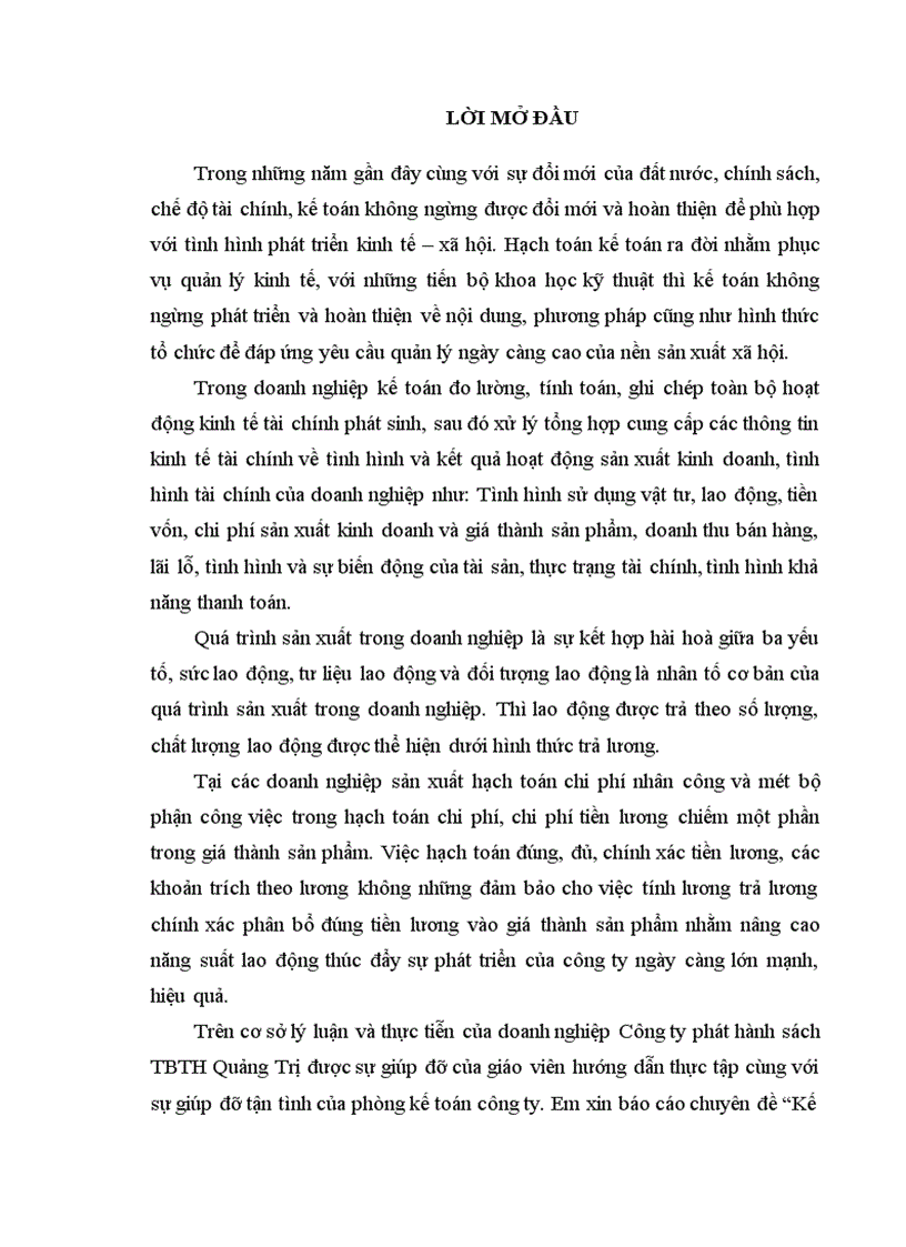 image for page Kế toán tiền lương và các khoản trích theo lương tại Công ty In – PHS TBTH Quảng Trị.