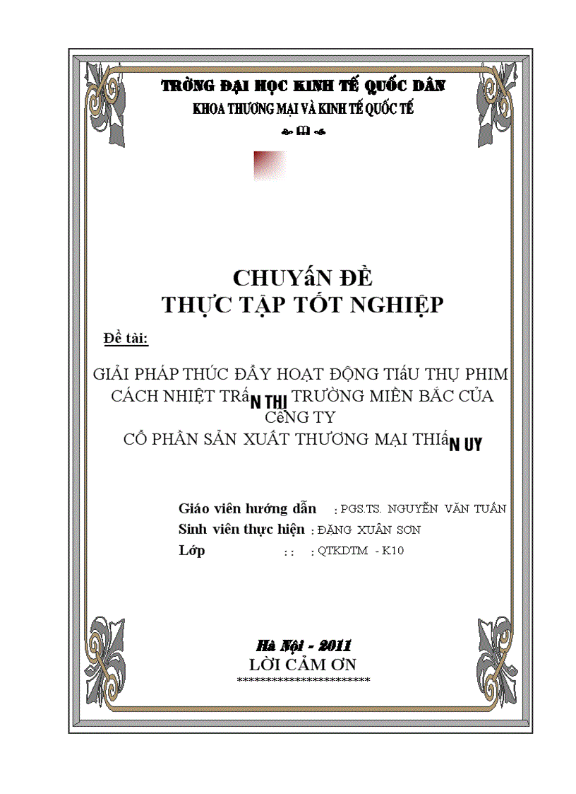 image for page Giải pháp thúc đẩy hoạt động tiêu thụ phim cách nhiệt trên thị trường miền Bắc của Công ty Cổ phần Sản xuất Thương mại Thiên Uy