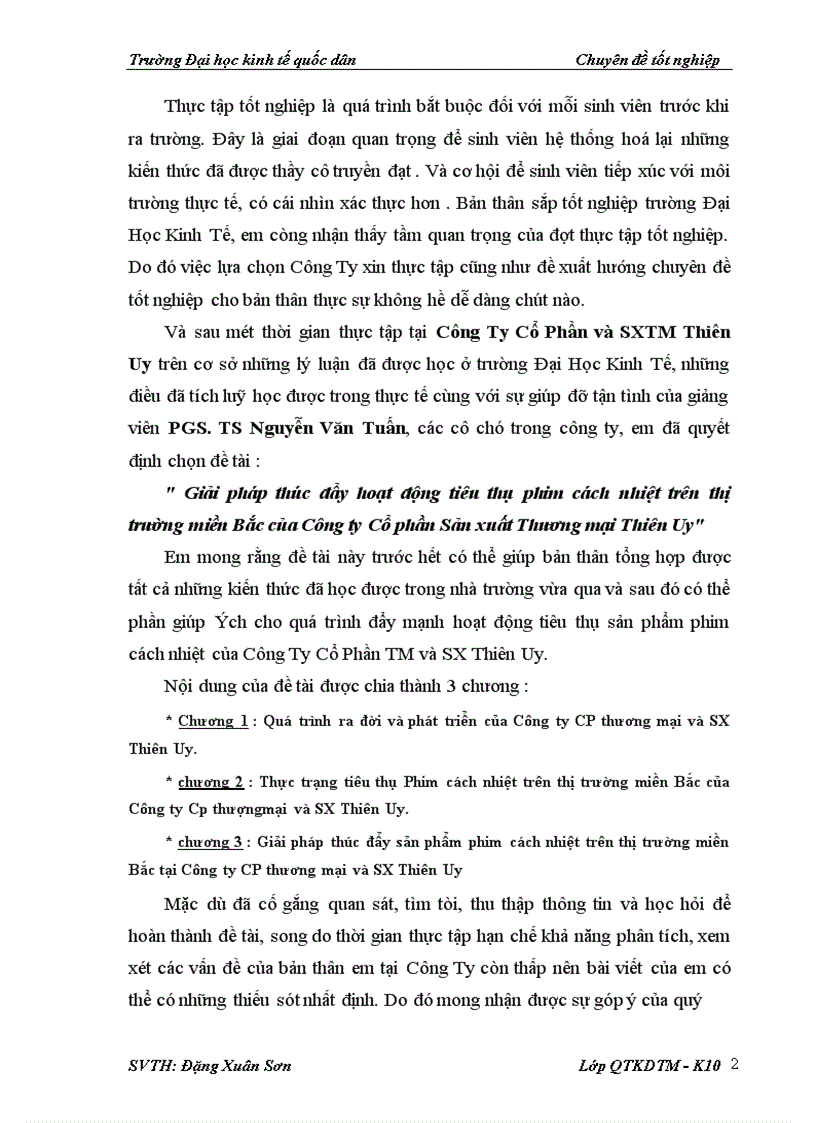 image for page Giải pháp thúc đẩy hoạt động tiêu thụ phim cách nhiệt trên thị trường miền Bắc của Công ty Cổ phần Sản xuất Thương mại Thiên Uy