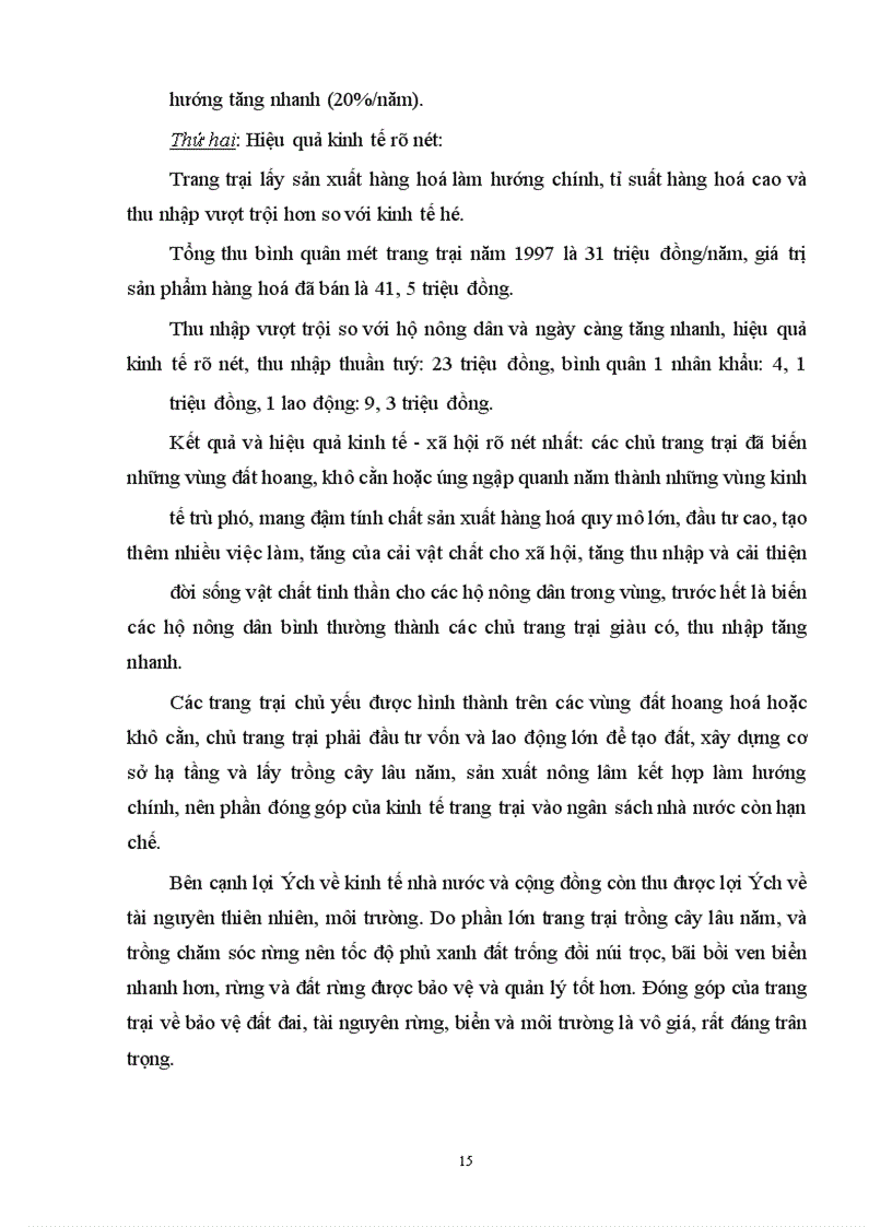 image for page Thực trạng về kinh tế trang trại ở nước ta