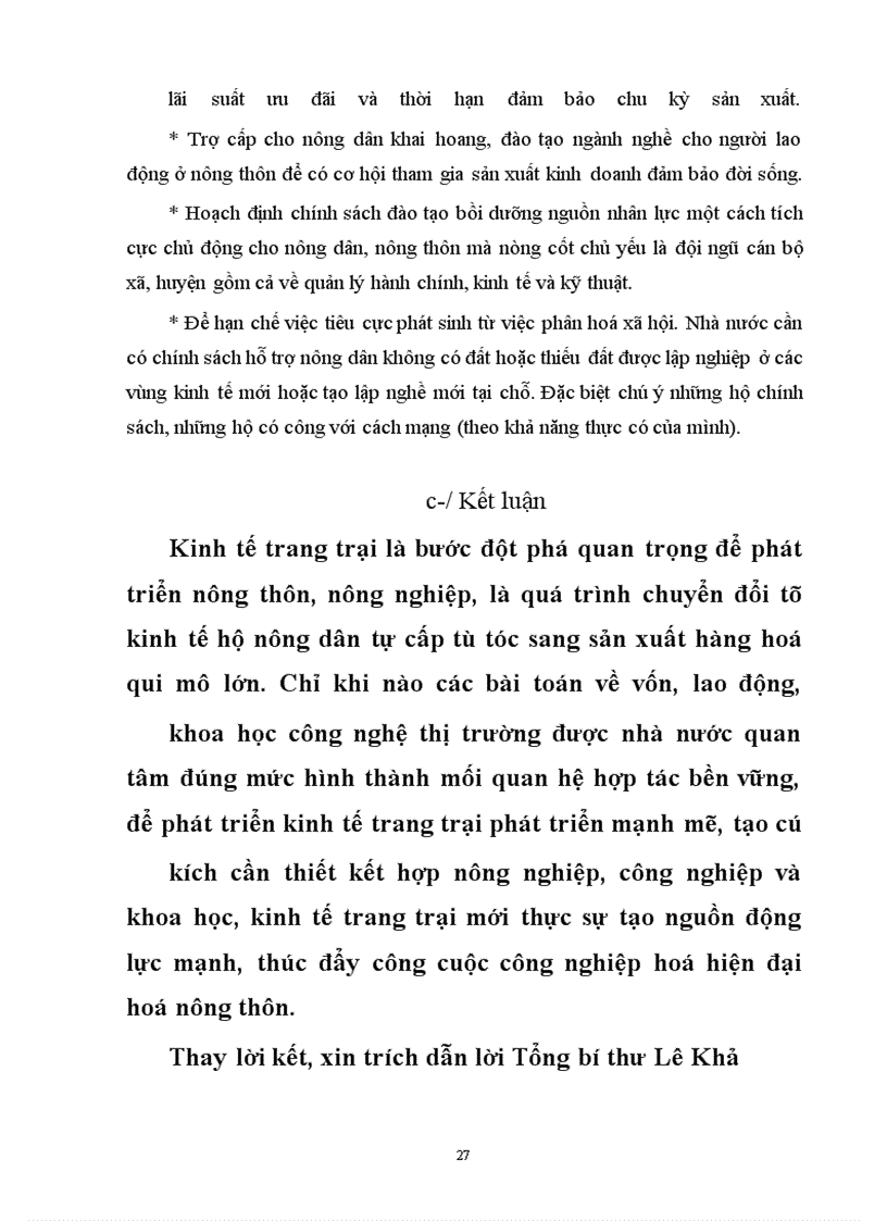 image for page Thực trạng về kinh tế trang trại ở nước ta
