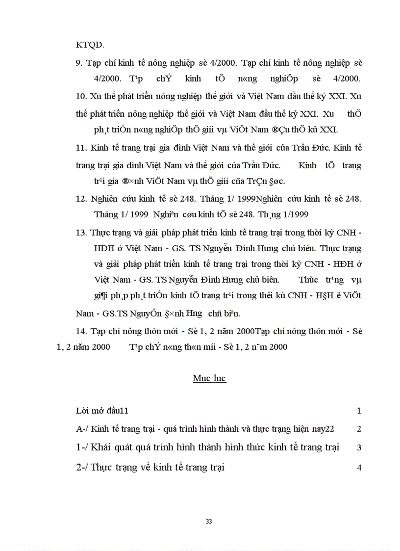 image for page Thực trạng về kinh tế trang trại ở nước ta