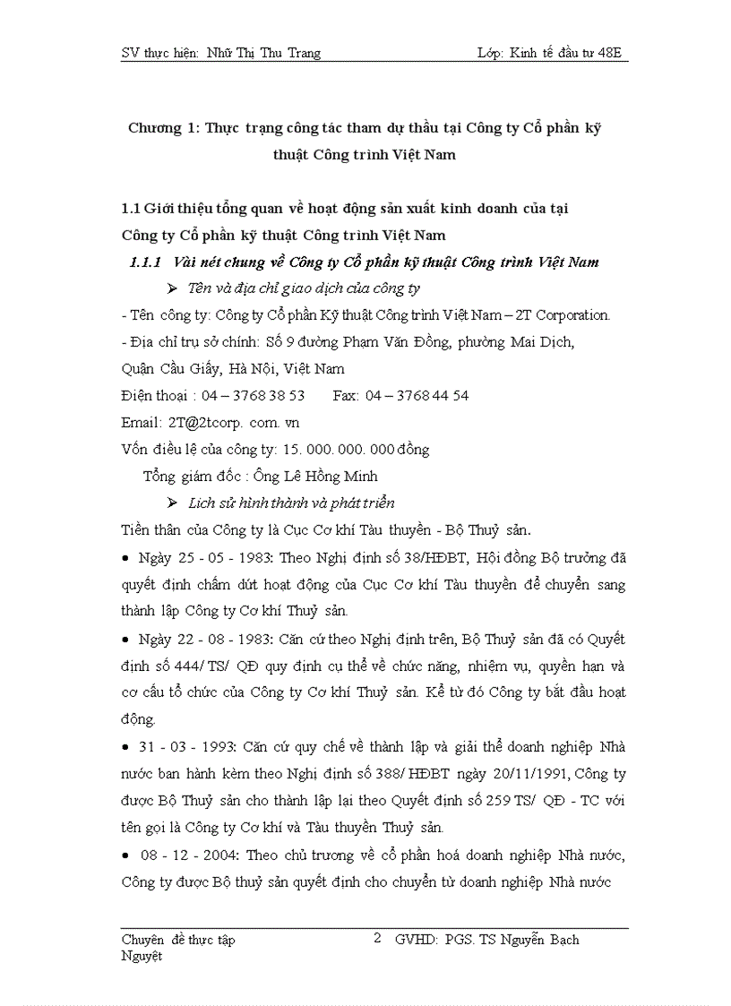 image for page Thực trạng và giải pháp nhằm nâng cao sức cạnh tranh trong đấu thầu ở Công ty Cổ phần kỹ thuật công trình Việt Nam – 2T