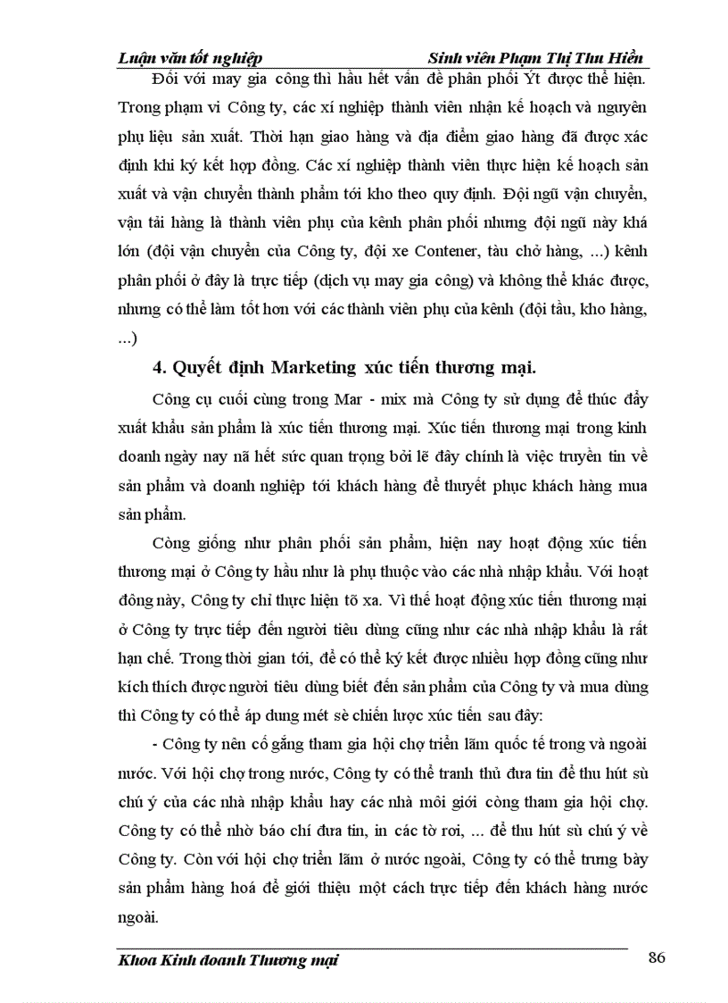 image for page Hoàn thiện các giải pháp MAR- MIX xuất khẩu hàng may mặc của công ty May 10 sang thị trường EU