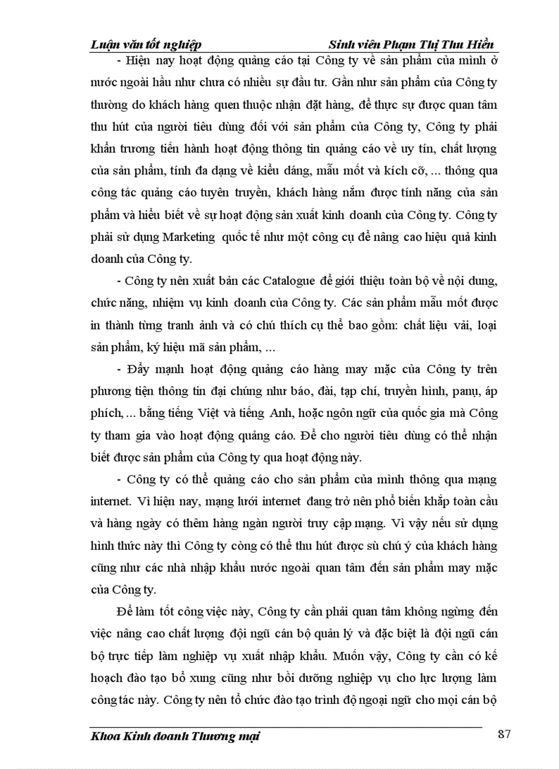 image for page Hoàn thiện các giải pháp MAR- MIX xuất khẩu hàng may mặc của công ty May 10 sang thị trường EU