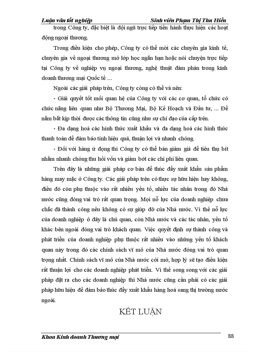 image for page Hoàn thiện các giải pháp MAR- MIX xuất khẩu hàng may mặc của công ty May 10 sang thị trường EU