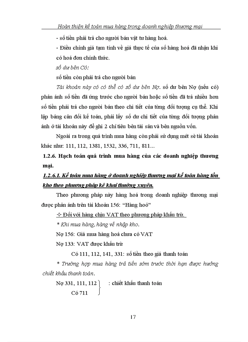 image for page Hoàn thiện kế toán mua hàng hoá ở các doanh nghiệp thương mại