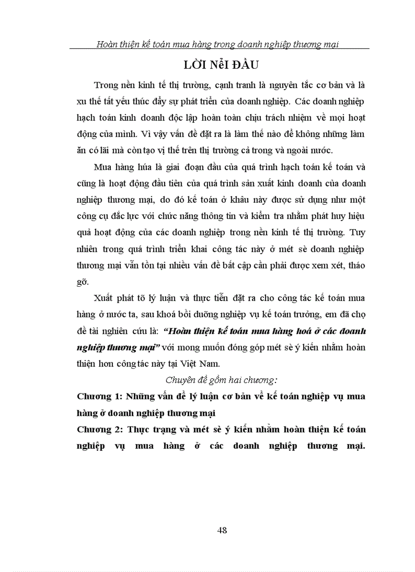 image for page Hoàn thiện kế toán mua hàng hoá ở các doanh nghiệp thương mại