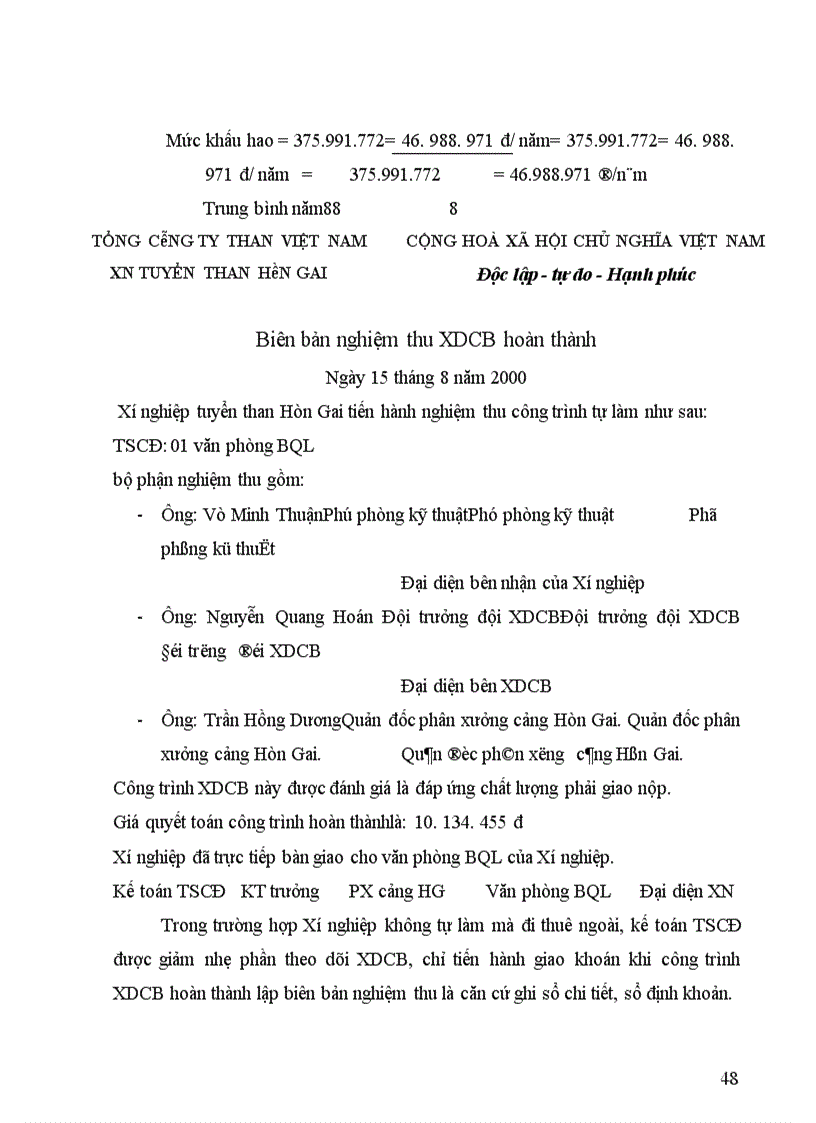 image for page Tổ chức hạch toán TSCĐ với việc quản lý và nâng cao hiệu quả sử dụng TSCĐ