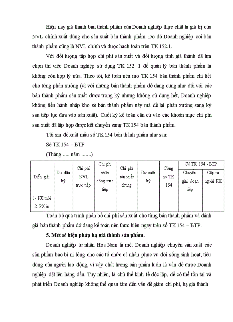 image for page Tổ chức hạch toán chi phí sản xuất và tính giá thành sản phẩm với việc tăng cường công tác quản trị Doanh nghiệp ở Doanh nghiệp tư nhân Hoa Nam