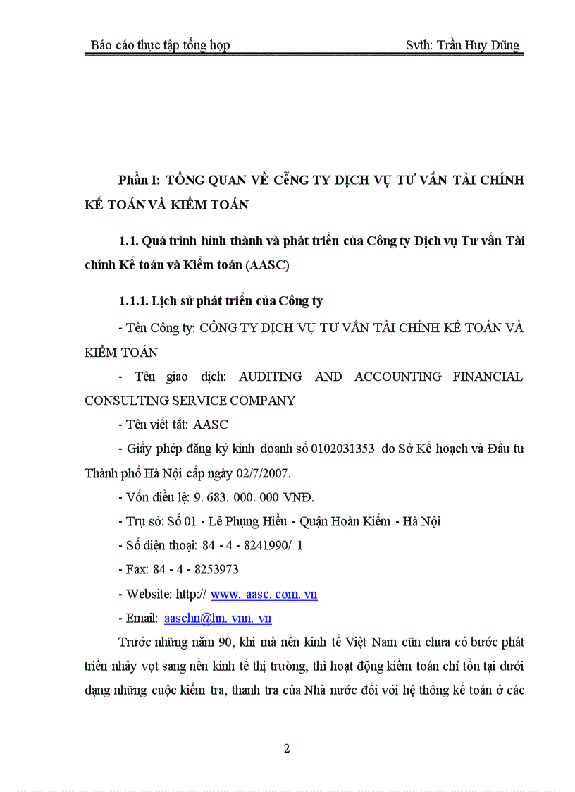 image for page Báo cáo thực tập tại công ty dịch vụ tư vấn tài chính kế toán và kiểm toán