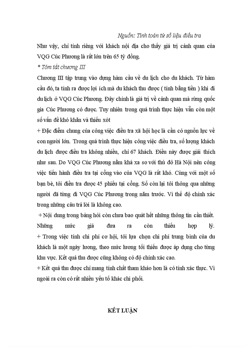 image for page Áp dụng phương pháp chi phí du lịch ( tcm ) để đánh giá giá trị cảnh quan của vqg cúc phương.
