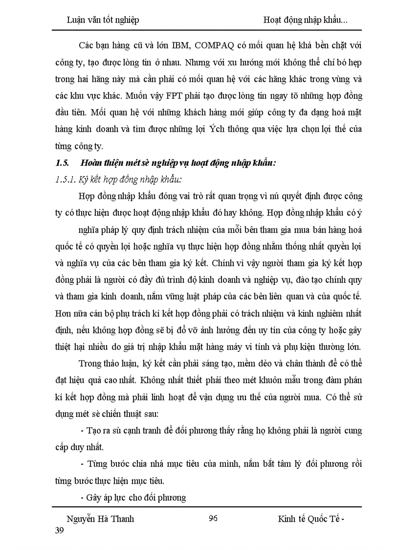 image for page Hoạt động nhập khẩu máy vi tính và phụ kiện máy vi tính của công ty FPT