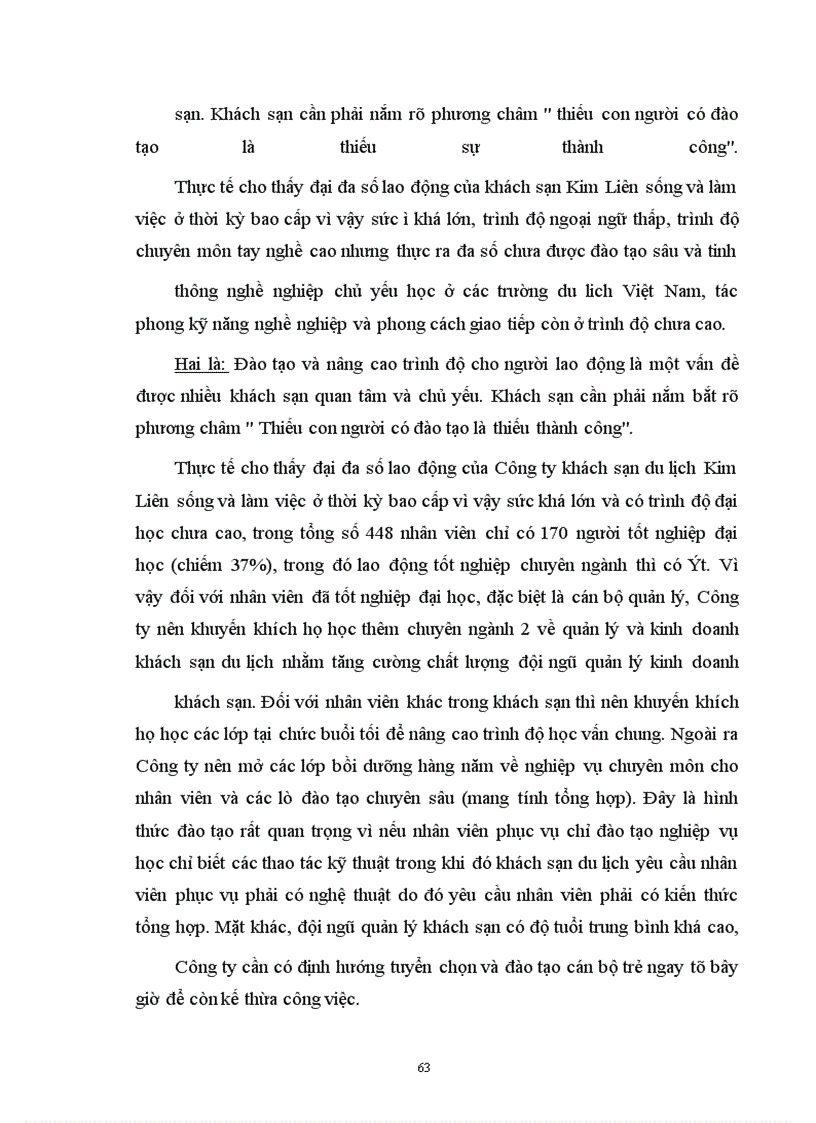 image for page Nâng cao hiệu quả sử dụng lao động tại Công ty khách sạn du lịch Kim Liên