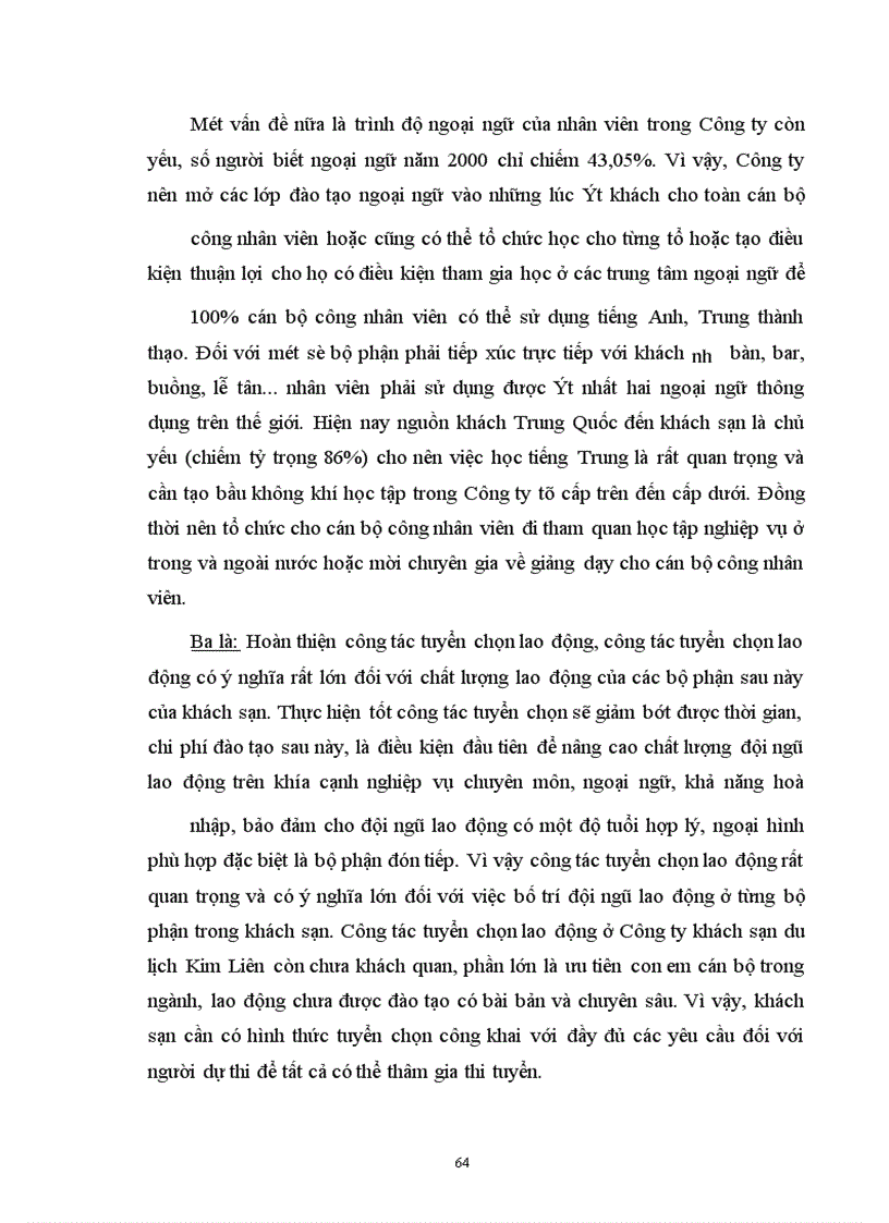 image for page Nâng cao hiệu quả sử dụng lao động tại Công ty khách sạn du lịch Kim Liên