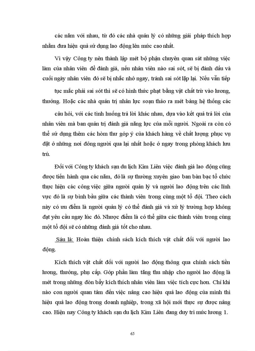 image for page Nâng cao hiệu quả sử dụng lao động tại Công ty khách sạn du lịch Kim Liên