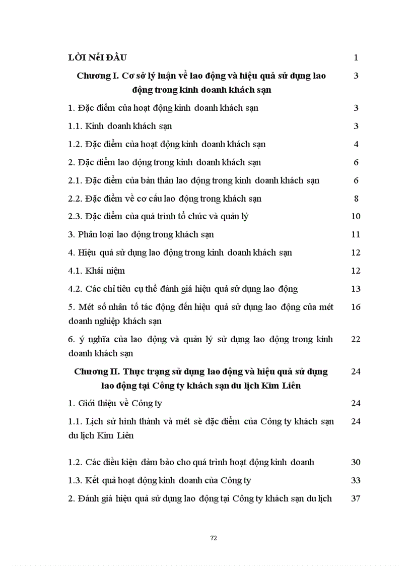 image for page Nâng cao hiệu quả sử dụng lao động tại Công ty khách sạn du lịch Kim Liên