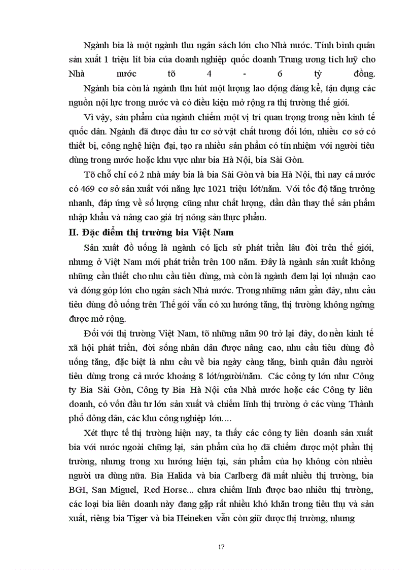 image for page Thực trạng đầu tư của ngành bia Việt Nam