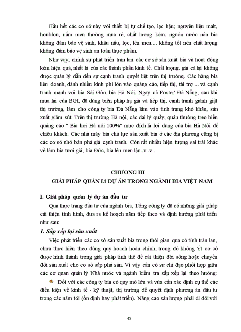 image for page Thực trạng đầu tư của ngành bia Việt Nam