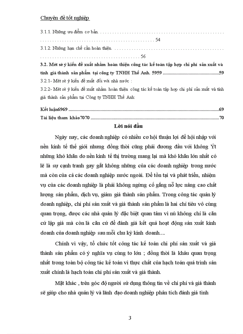 image for page Công tác kế toán tập hợp chi phí sản xuất và tính giá thành sản phẩm tại Công ty TNHH Thế Anh