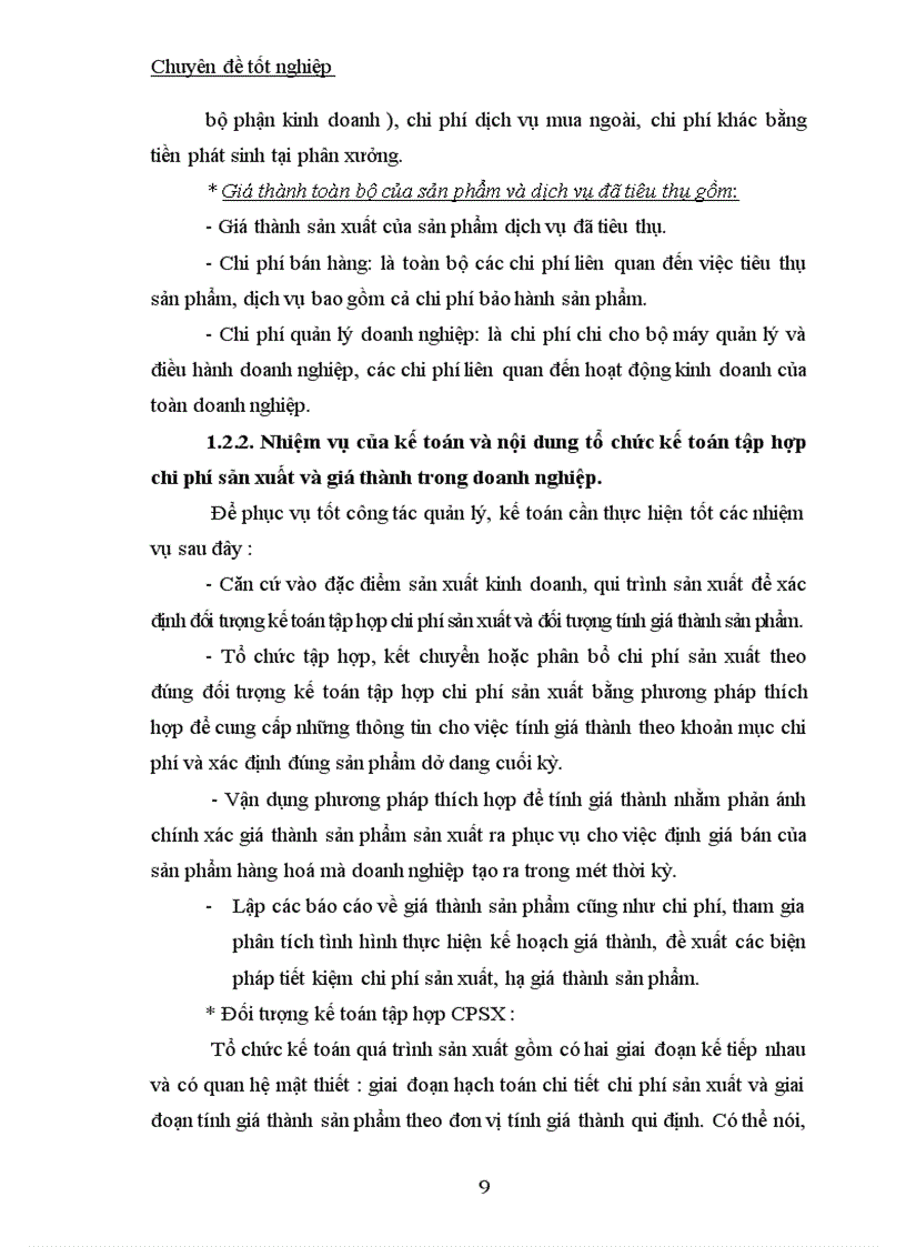 image for page Công tác kế toán tập hợp chi phí sản xuất và tính giá thành sản phẩm tại Công ty TNHH Thế Anh