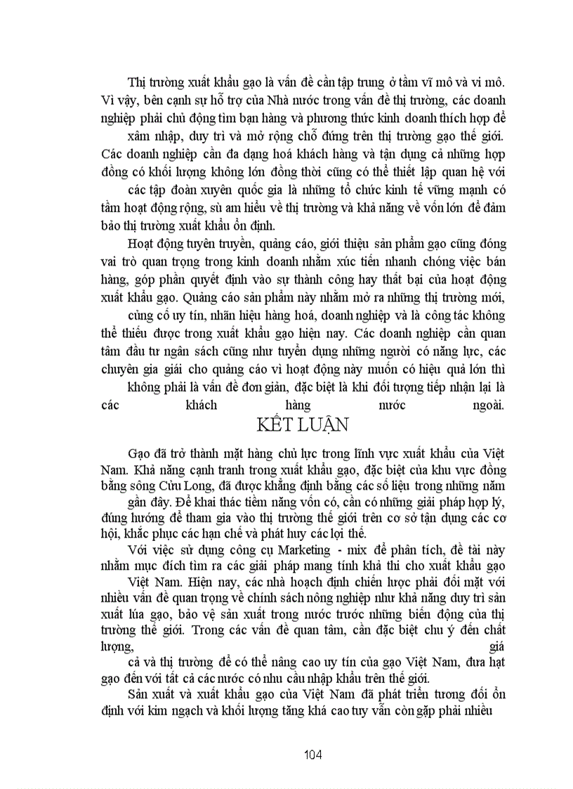 image for page Đẩy mạnh xuất khẩu gạo của Việt Nam theo quan điểm Marketing-mix