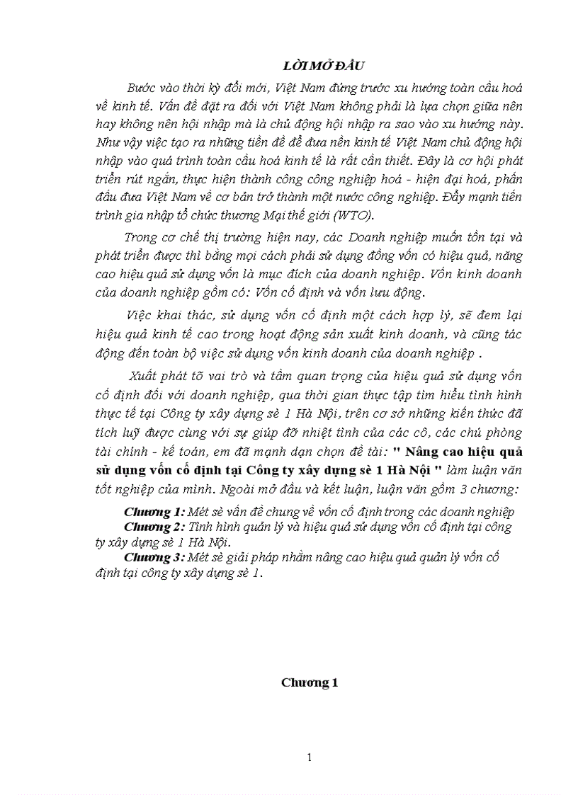 image for page Nâng cao hiệu quả sử dụng vốn cố định tại Công ty xây dựng số 1 Hà Nội