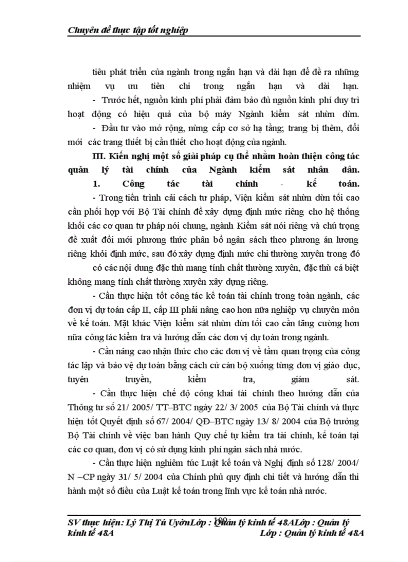 image for page Một số giải pháp nhằm hoàn thiện công tác quản lý tài chính của ngành Kiểm sát nhân dân
