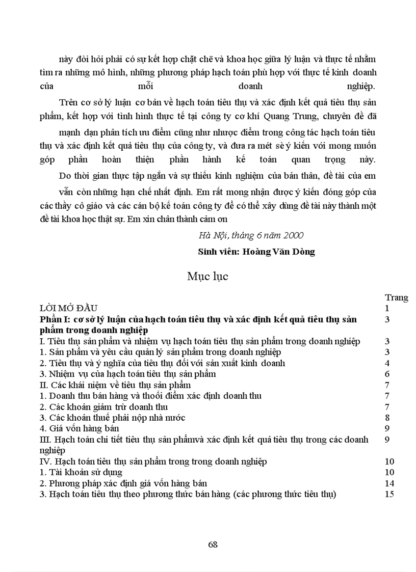 image for page Hạch toán tiêu thụ và xác định kết quả tiêu thụ sản phẩm