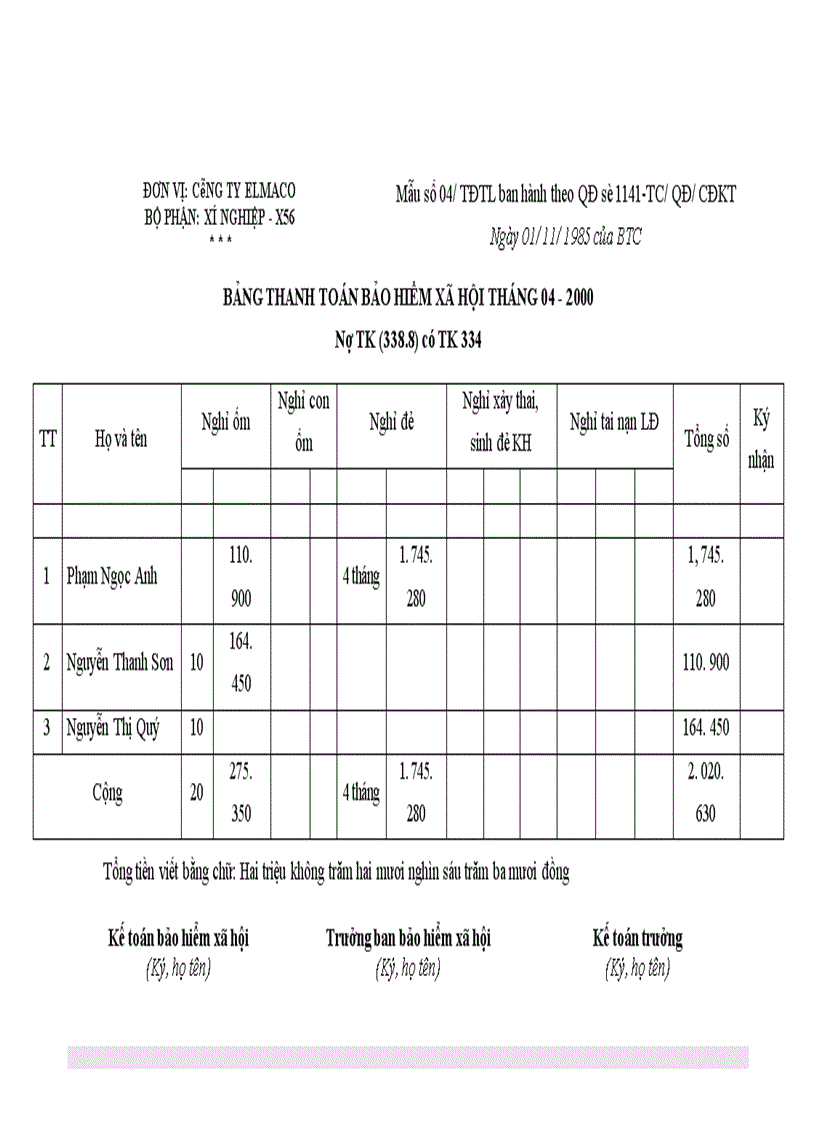 image for page Công tác kế toán tiền lương và các khoản trích theo lương tại Công ty ELmaco